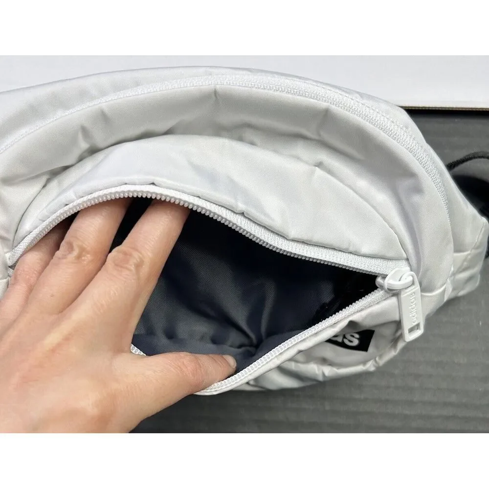 Adidas Unisex Core Fanny Pack Waist Belt Crossbody Travel Bag White + Black